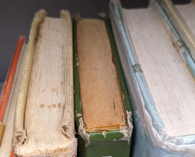 Example of yellowed and gross pages